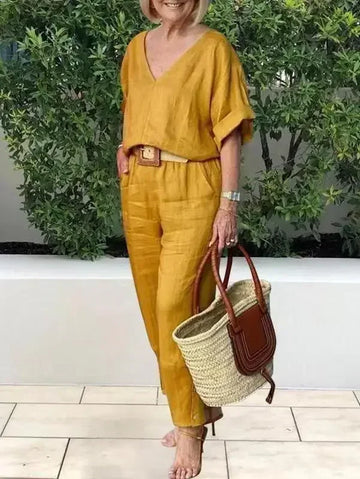 Conjunto Tainara Manga Rosa